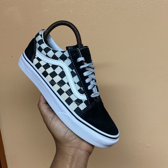 Vans Old Skool Checkerboard “Black Cream White” - Picture 8 of 14
